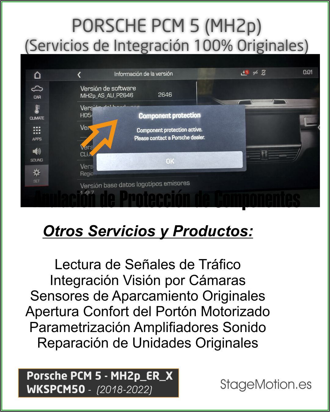 Servicios Originales PORSCHE PCM 5.0 (2018-2022)