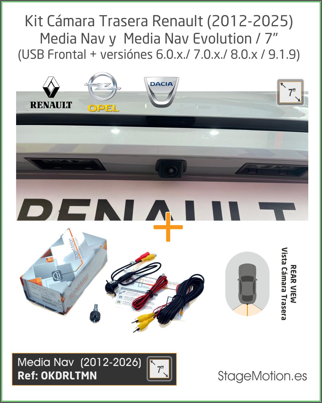 Kit RVC Media Nav Renault/Dacia/Opel Vivaro (2013-2019)