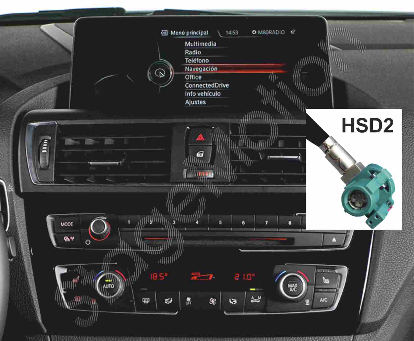 Interface Multimedia LVDS para BMW/MINI HSD2 6-PIN
