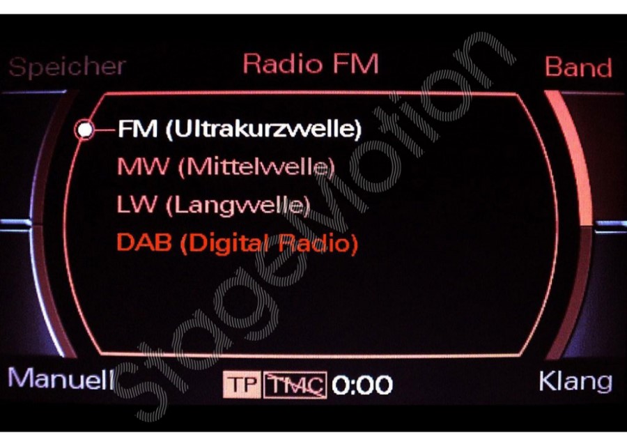 Cableado de radio digital DAB para Audi Q7 4L MMI 2G