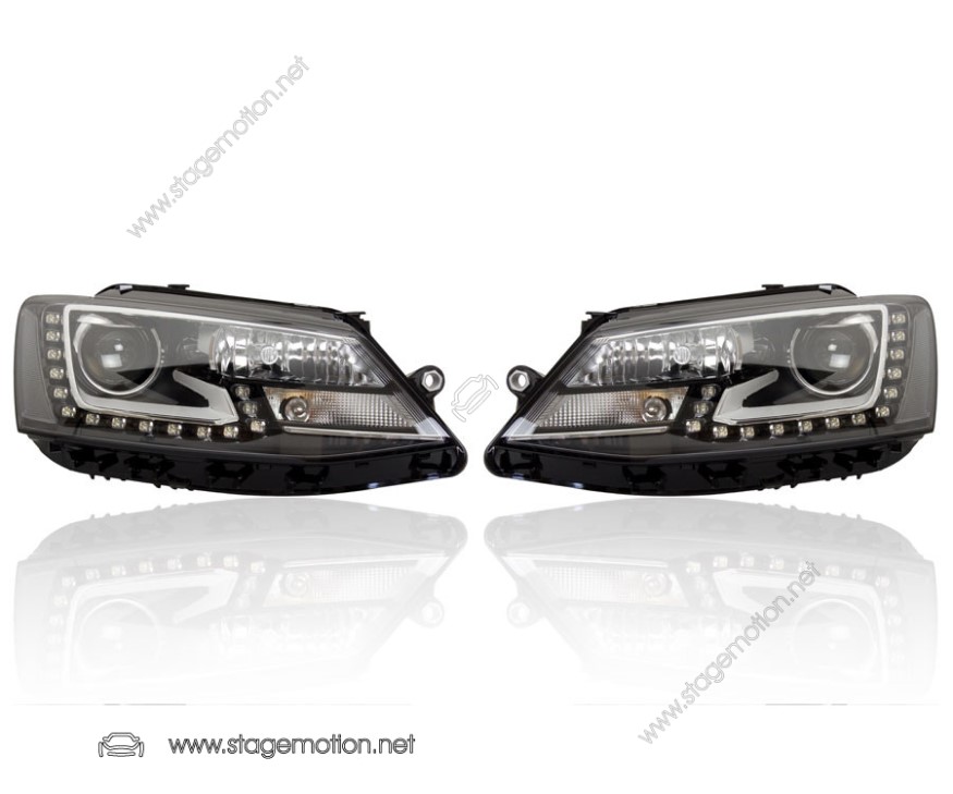 Kit de faros bi-xenón DRL incl. faros autonivelación para VW Jetta 5C