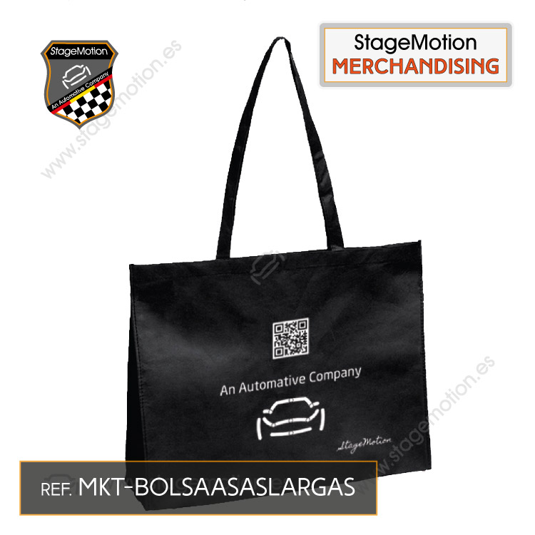 Bolsa Negra | con asas largas | 100% algodón