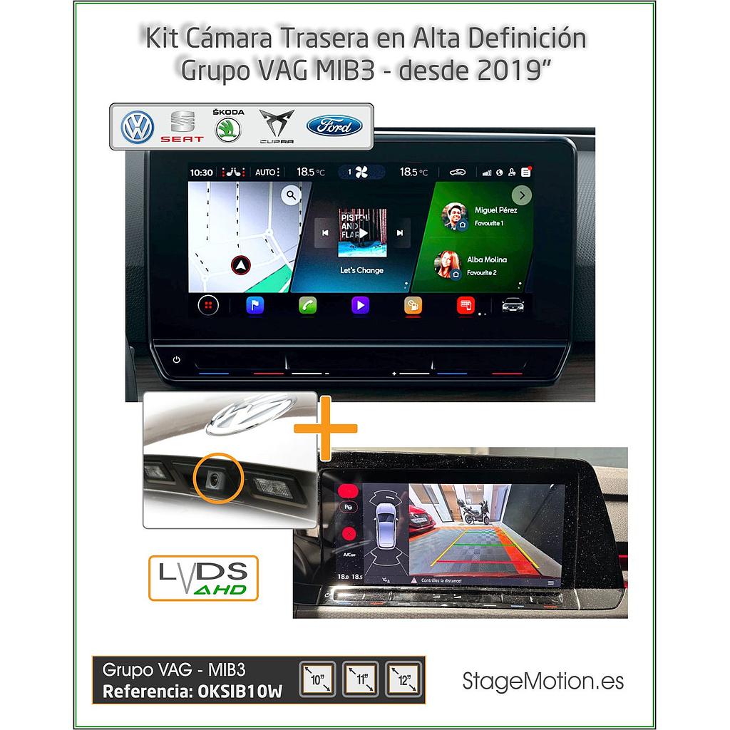 Kit Cámara Trasera AHD MIB3 VAG *Pantallas 10,1&quot;/10,4&quot;/12.9&quot;/15&quot;