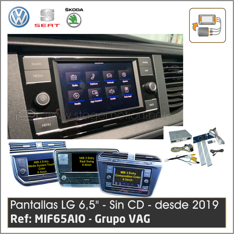 Interface Vídeo Auxiliar y Cámaras Visión 180º GrupoVAG MIB2GP 6,5 ...