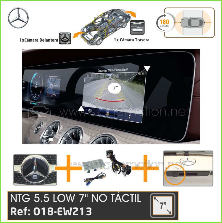 Kit 180º Visión NTG 5.5 LOW de 7&quot; para Mercedes-Benz